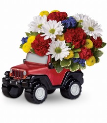 Jeep Wrangler Blazing Trails Bouquet by Teleflora from Schultz Florists, flower delivery in Chicago